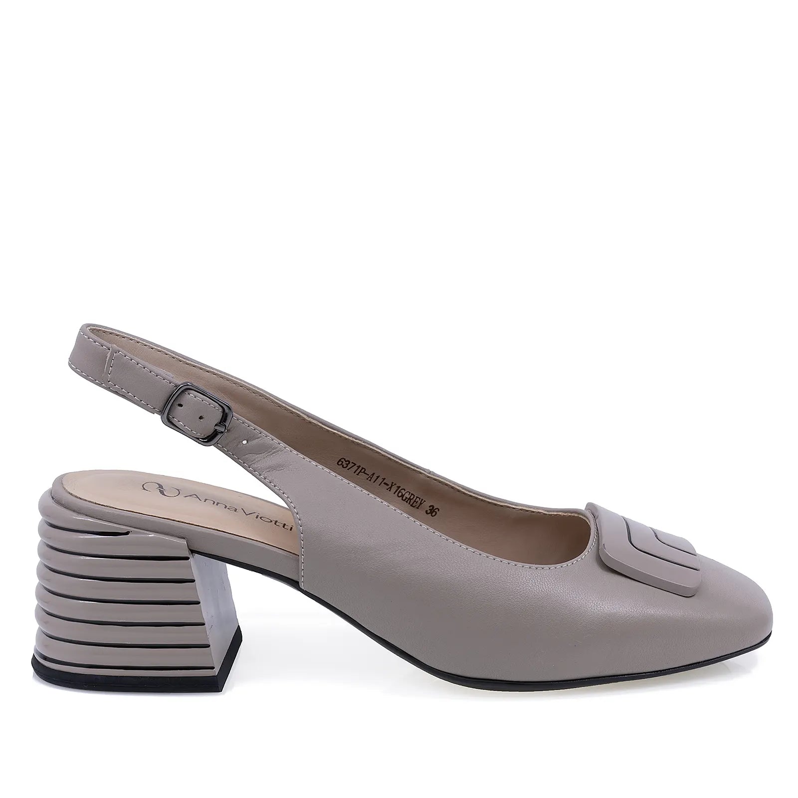 Pantofi damă eleganti piele naturala Anna Viotti D105-6371P-A11-X16 gri