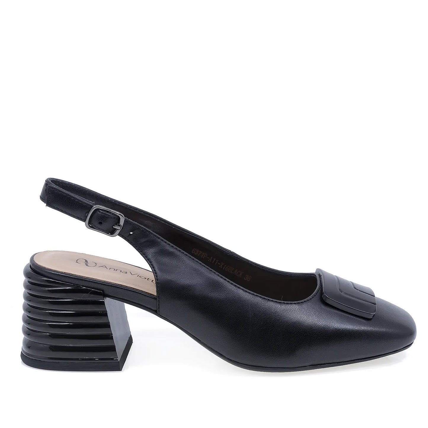 Pantofi damă eleganti piele naturala Anna Viotti  D105-6371P-A11-X16 negru