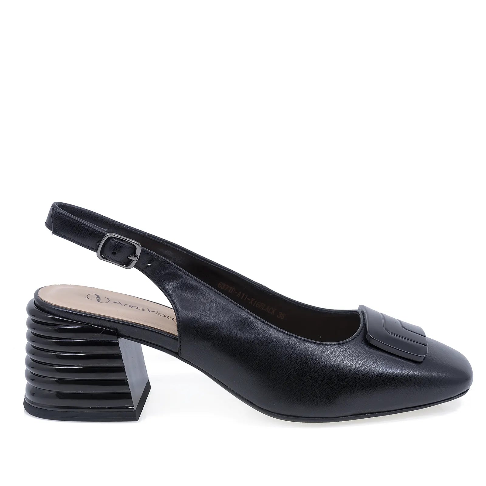 Pantofi damă eleganti piele naturala Anna Viotti  D105-6371P-A11-X16 negru