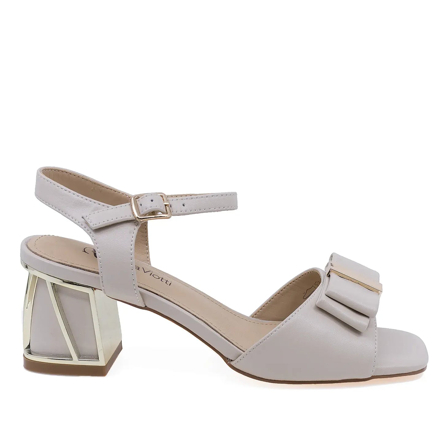 Sandale dama elegante Anna Viotti piele naturala D106-RD1167A966 nude