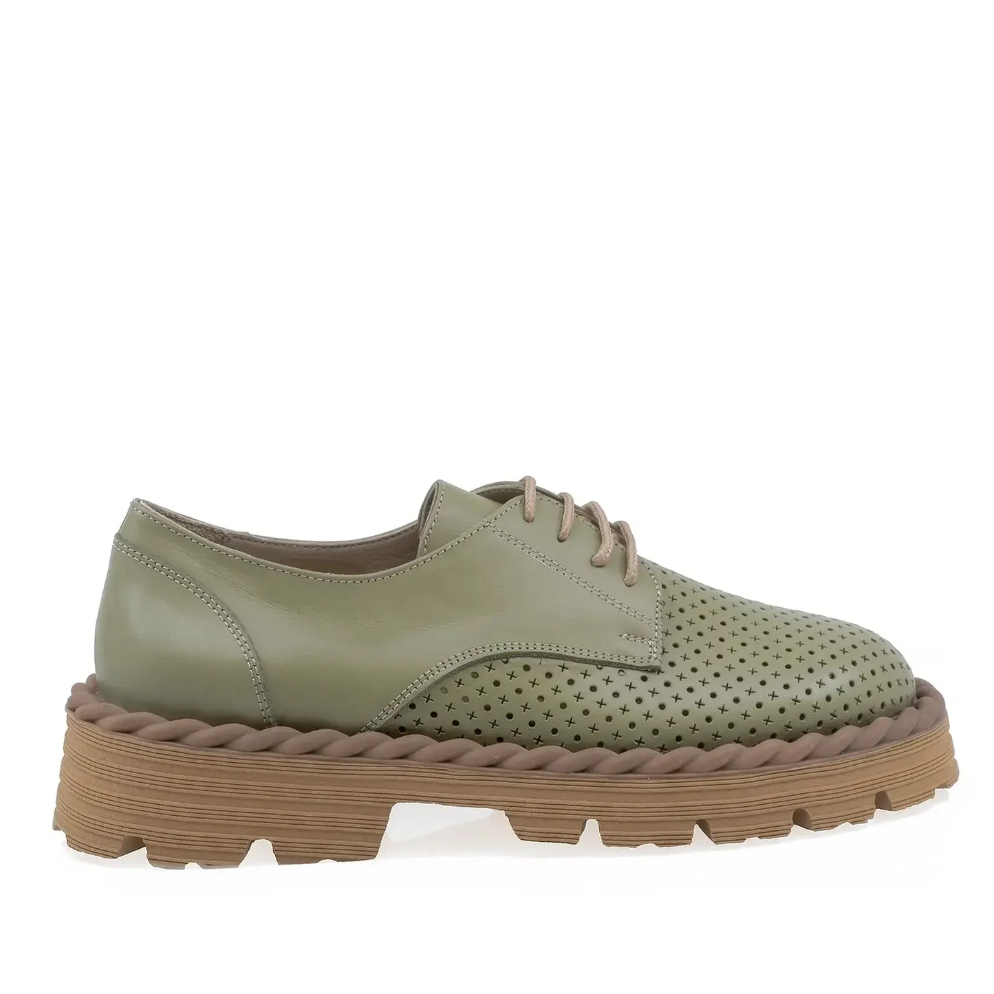 Pantofi Dama Casual Anna Viotti Piele naturala D12-482 verde