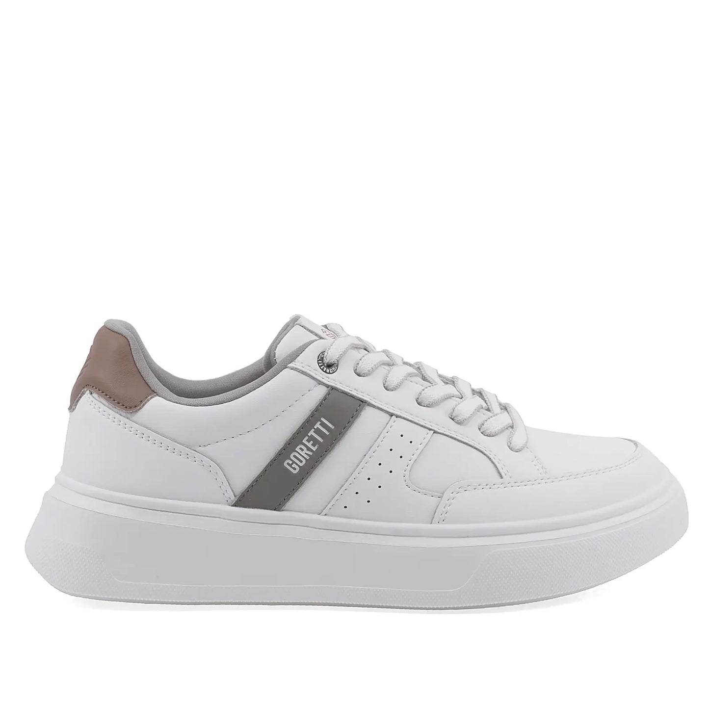 Pantofi barbati casual Goretti piele naturala B115-25SCM024 alb