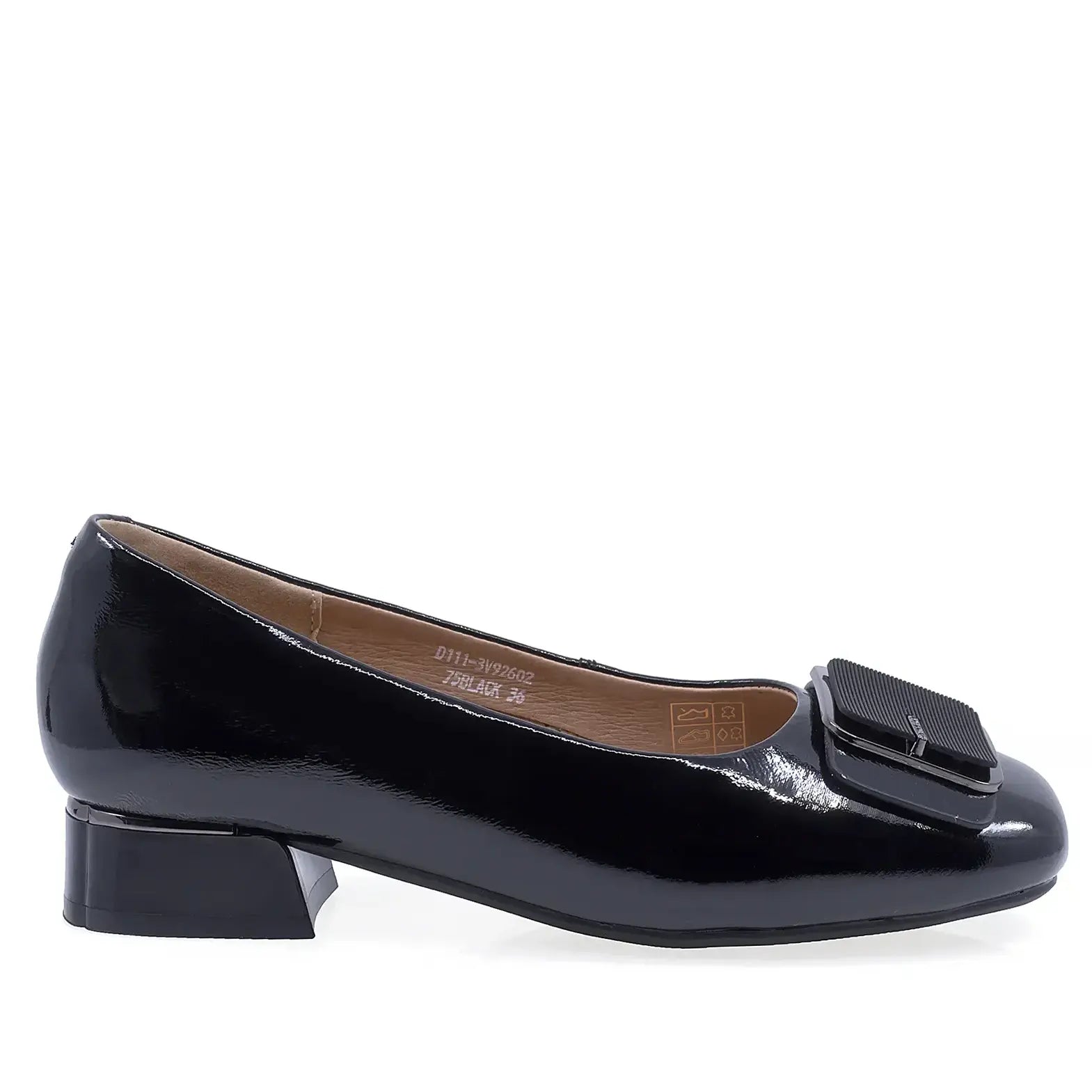 Pantofi dama eleganti Anna Viotti piele lacuita D111-3V92602-75 negru