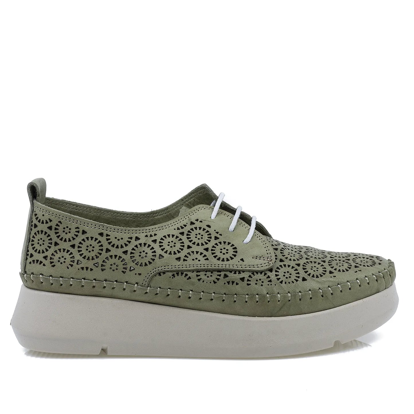 Pantofi Dama Casual Anna Viotti Piele naturala D43-53-L17 verde