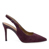 Pantofi dama eleganti Anna Viotti piele intoarsa D105-B149D-270-W113 bordo