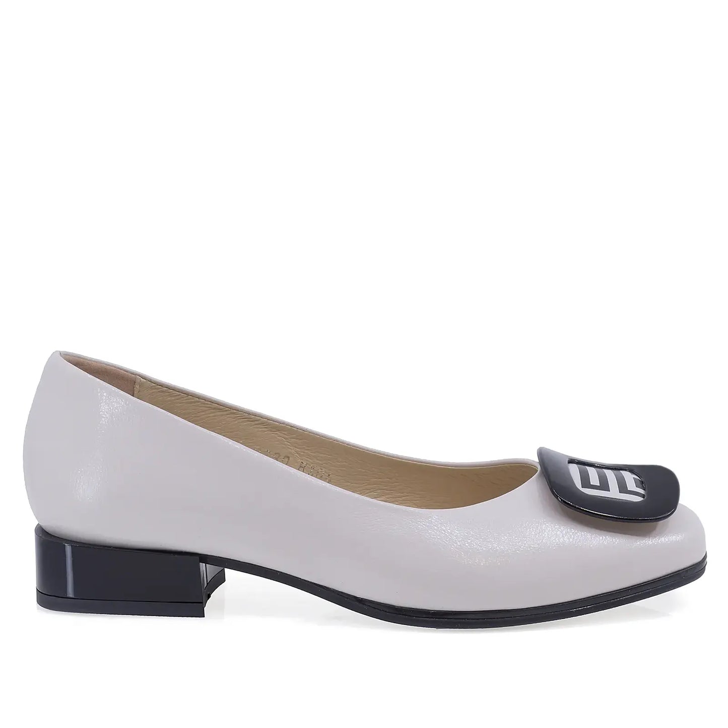 Pantofi dama eleganti Kordel piele lacuita D2790 crem