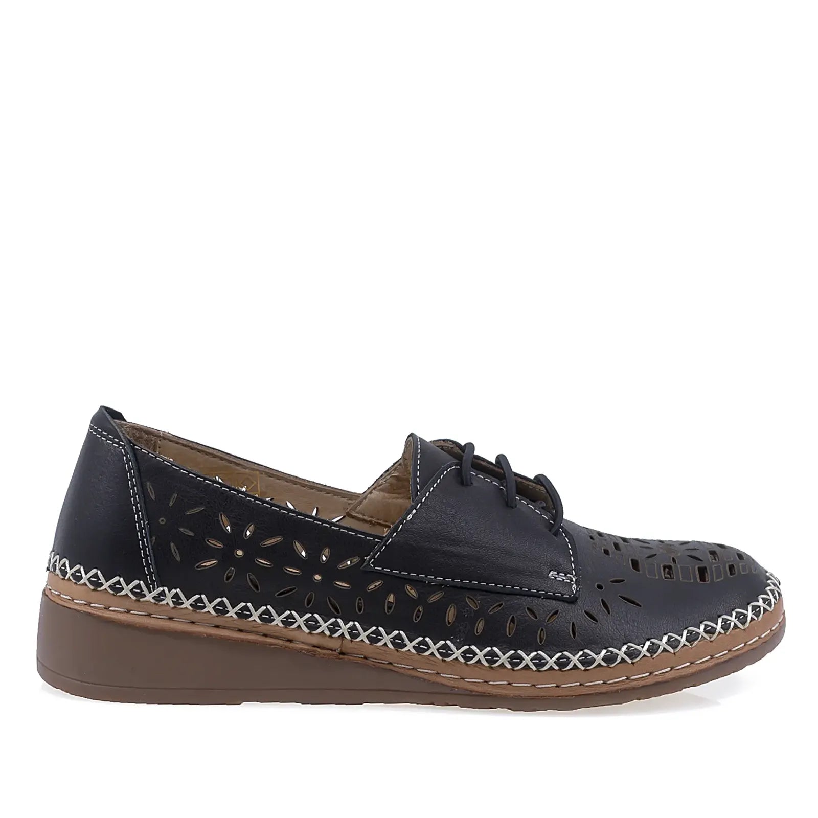 Pantofi Dama Casual Anna Viotti Piele naturala D27-04127-1 negru