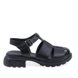 Sandale dama casual Anna Viotti piele naturala D22-S494 negre