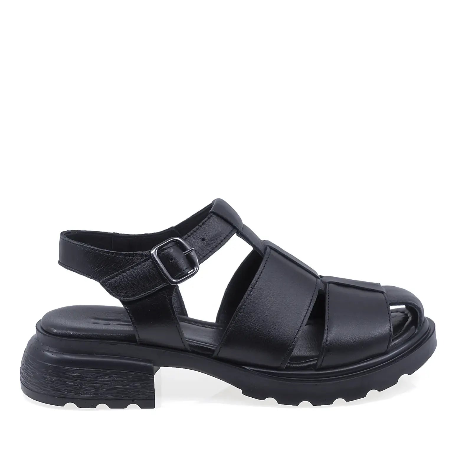 Sandale dama casual Anna Viotti piele naturala D22-S494 negre