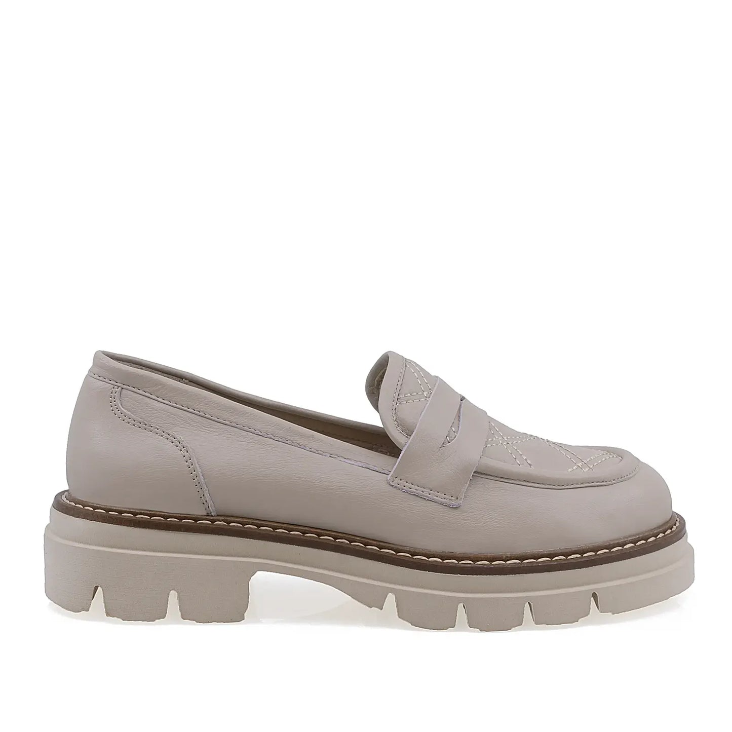 Pantofi Dama Casual Anna Viotti Piele naturala D12-377 bej