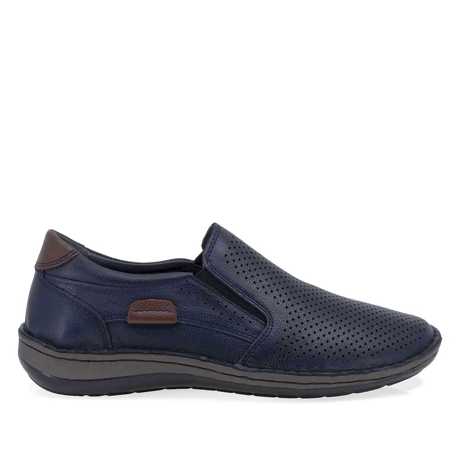 Pantofi barbati casual Goretti piele naturala B36-9505 bleumarin