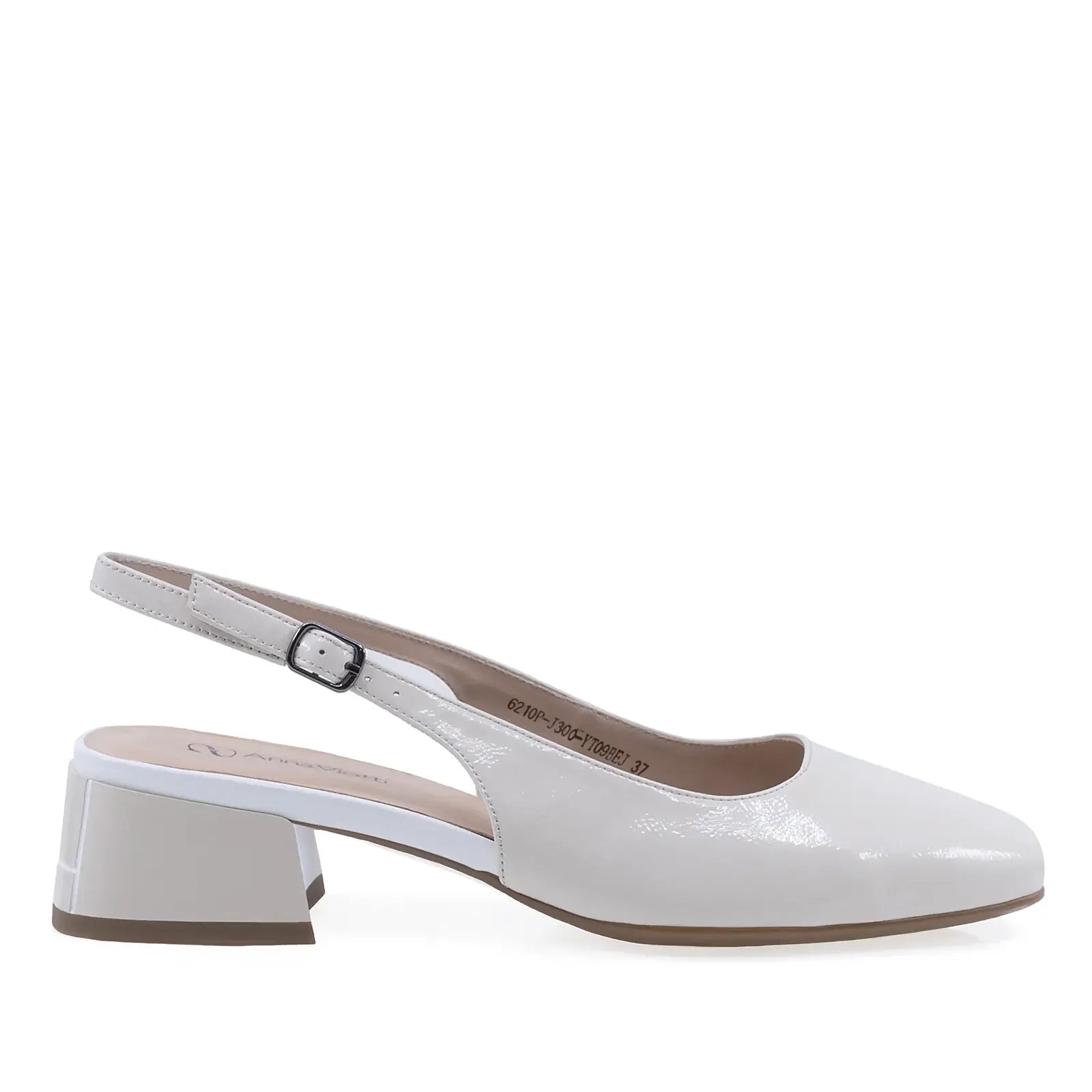 Pantofi dama eleganti Anna Viotti piele lacuita D105-6210P-J300-YT09 bej