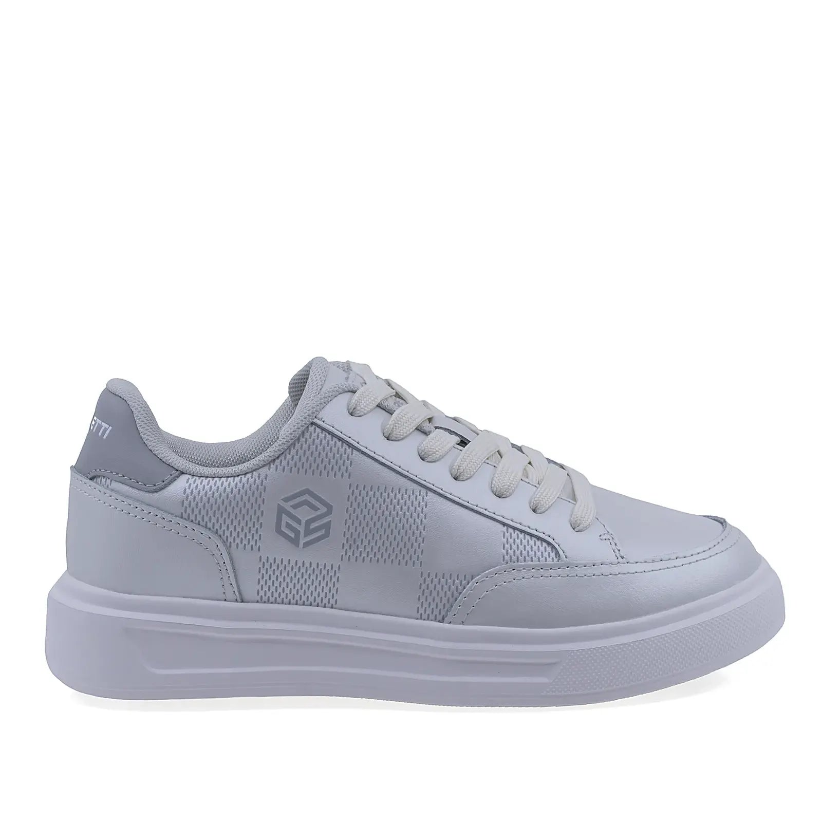 Pantofi Dama Casual Goretti Piele naturala D100-CL33891 alb/gri