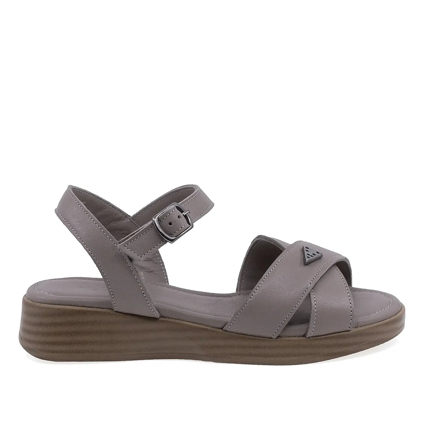 Sandale dama casual Anna Viotti piele naturala D72-25-995 gri
