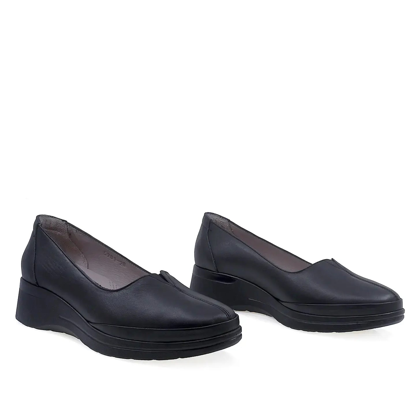 Pantofi Dama Casual Anna Viotti Piele naturala  D50-5781 Negru