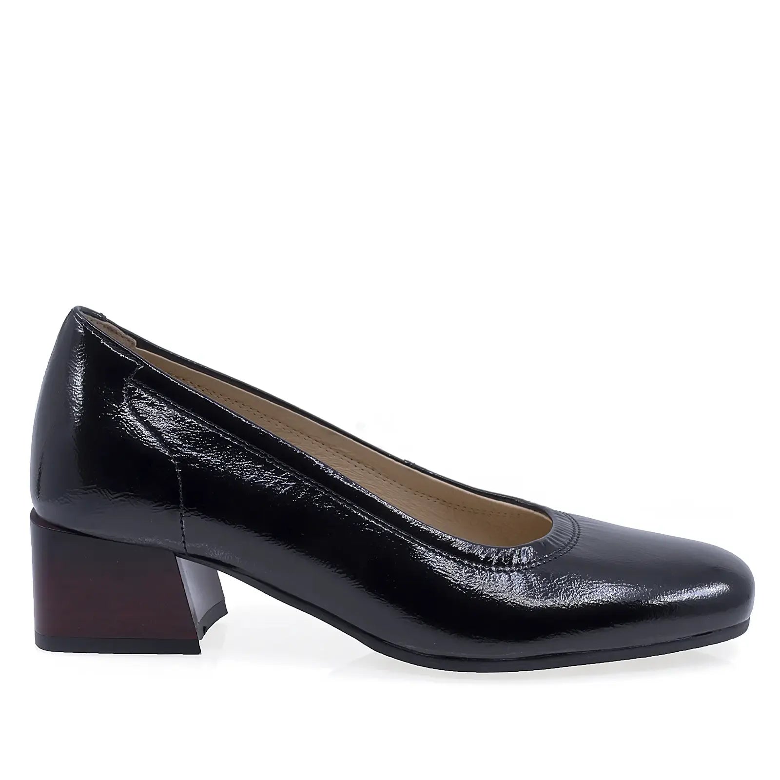 Pantofi dama eleganti Anna Viotti piele lacuita D63-1017 negru