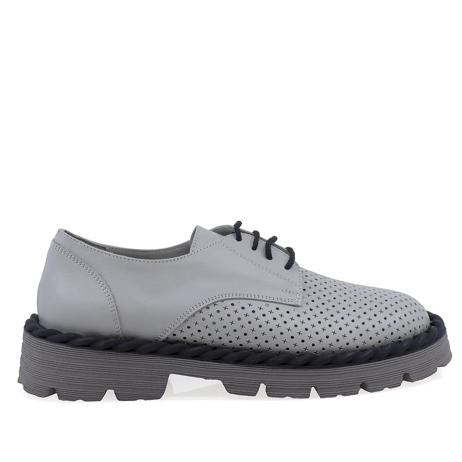 Pantofi Dama Casual Anna Viotti Piele naturala D12-482 gri