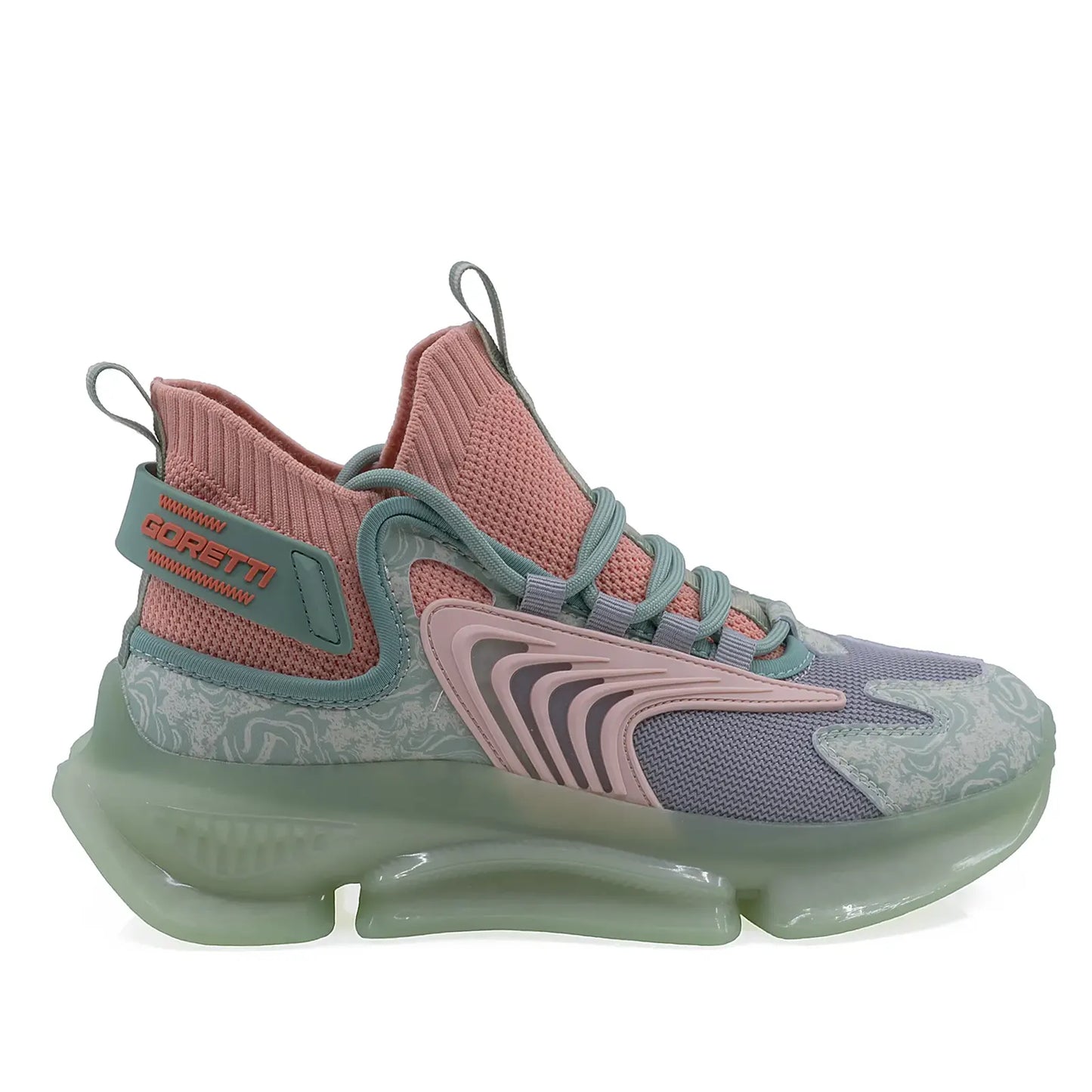 Pantofi dama sport Goretti poliuretan D100-CL31091 menta/orange
