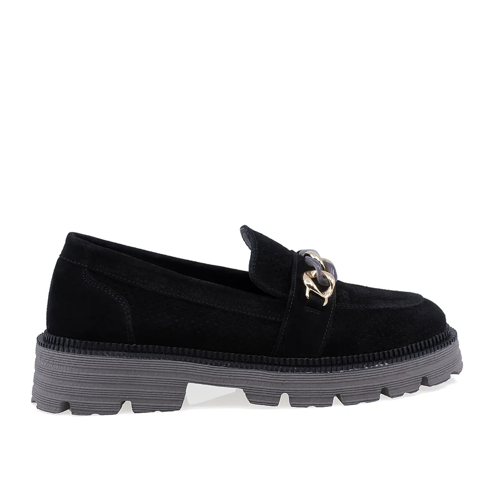 Pantofi Dama Casual Anna Viotti Piele intoarsa D12-484 negru