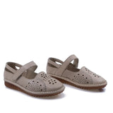 Pantofi dama casual Anna Viotti piele naturala D22-S391 bej