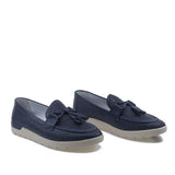Pantofi dama casual Anna Viotti piele naturala D12-3110 bleumarin