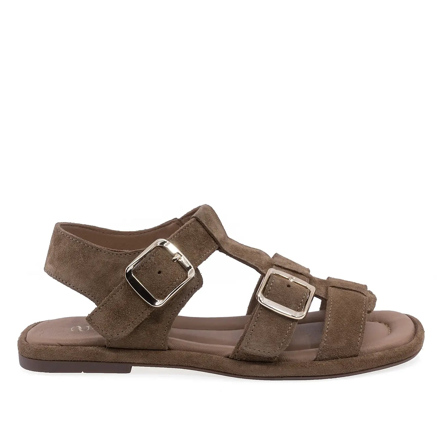 Sandale dama casual Anna Viotti piele intoarsa D75-29626 coniac