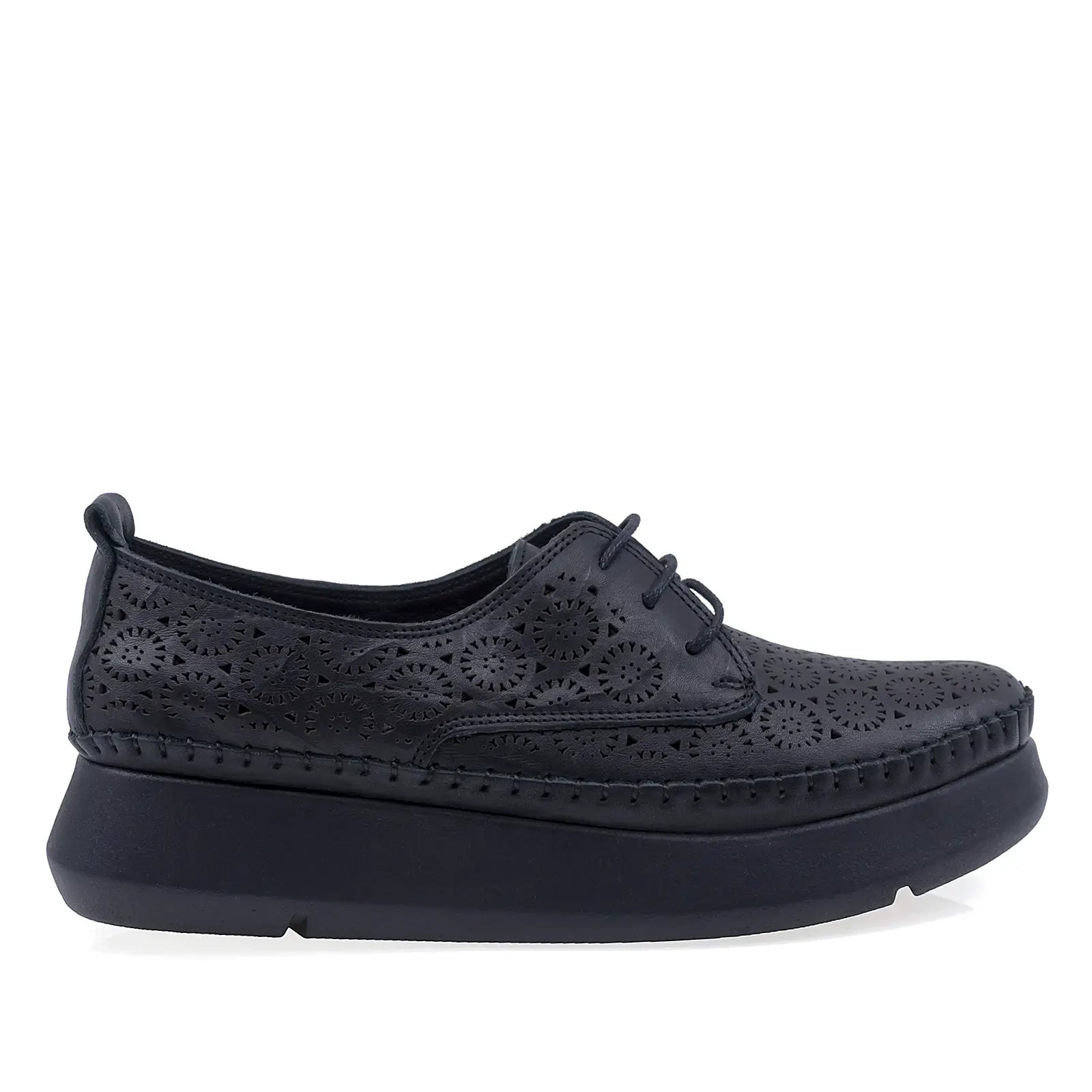 Pantofi Dama Casual Anna Viotti Piele naturala D43-53-L17 negru