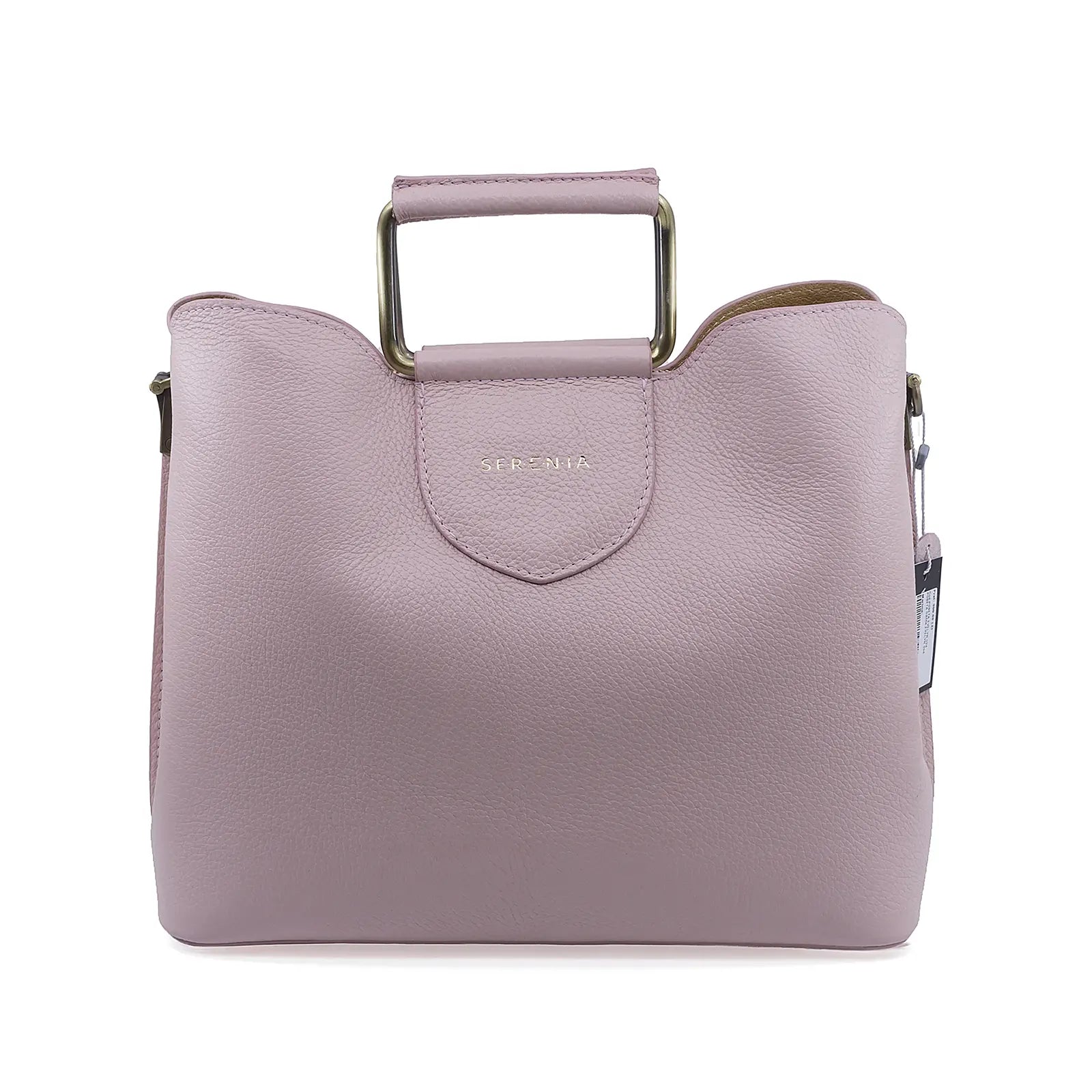 Geantă damă Serenia piele naturala Evelyn024 roz pudra