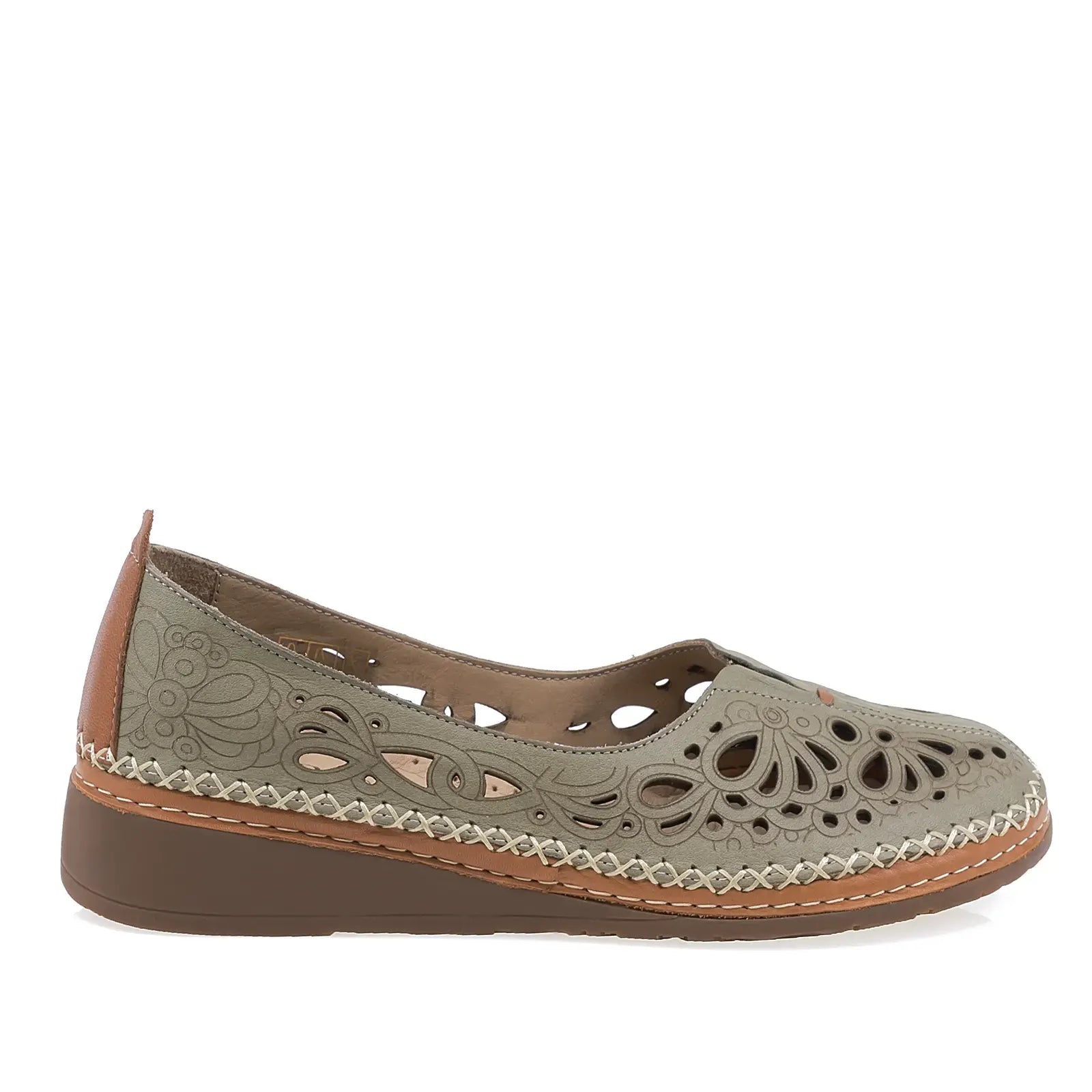 Pantofi Dama Casual Anna Viotti Piele naturala D27-04214 verde
