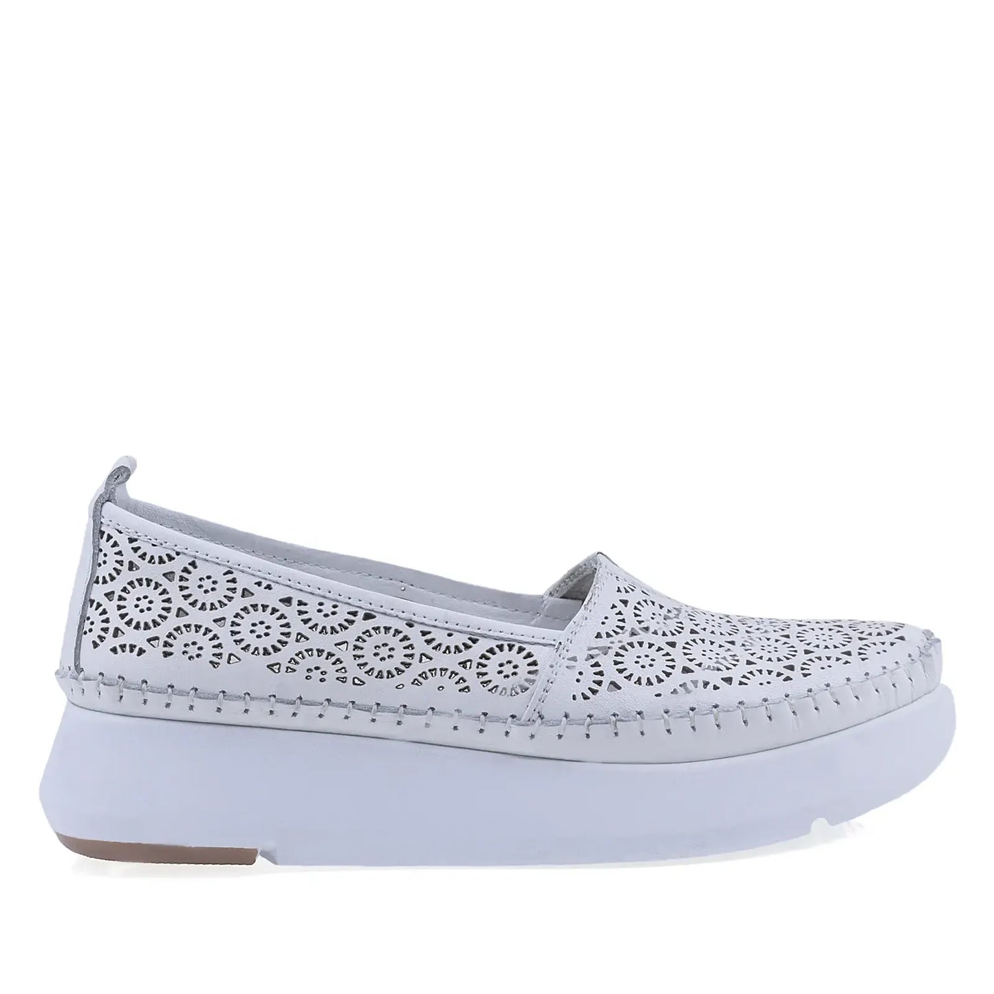 Pantofi Dama Casual Anna Viotti Piele naturala D43-57-L17 alb