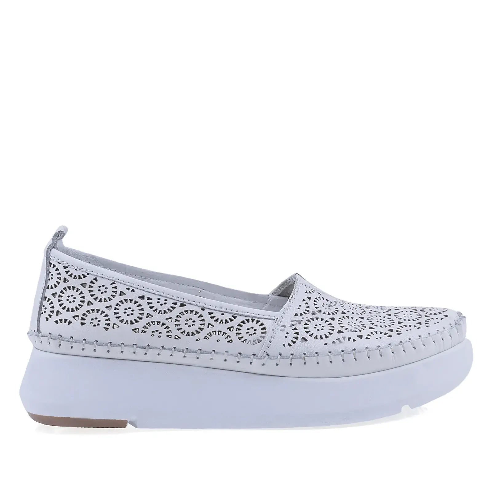 Pantofi Dama Casual Anna Viotti Piele naturala D43-57-L17 alb