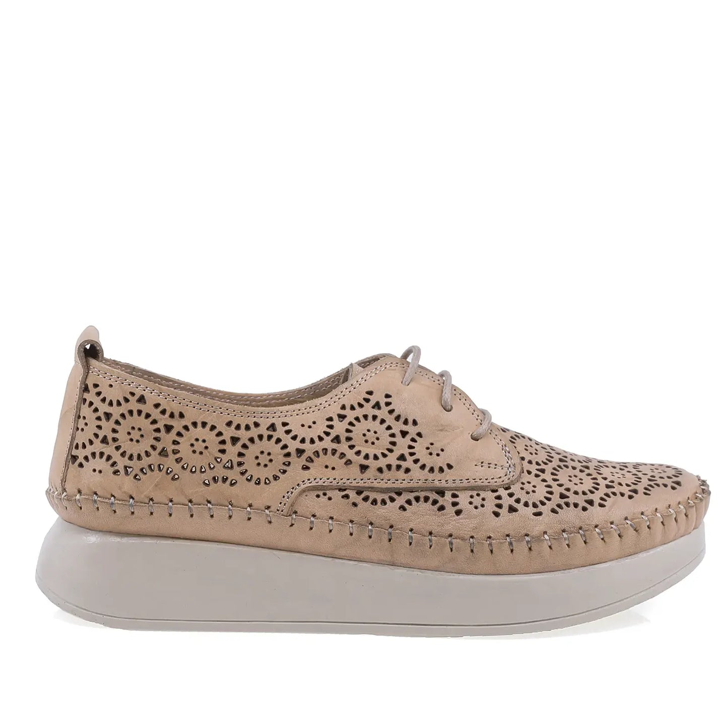 Pantofi Dama Casual Anna Viotti Piele naturala D43-83 bej