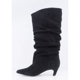 Cizme dama elegante Anna Viotti piele intoarsa D115-X20257-09R negre