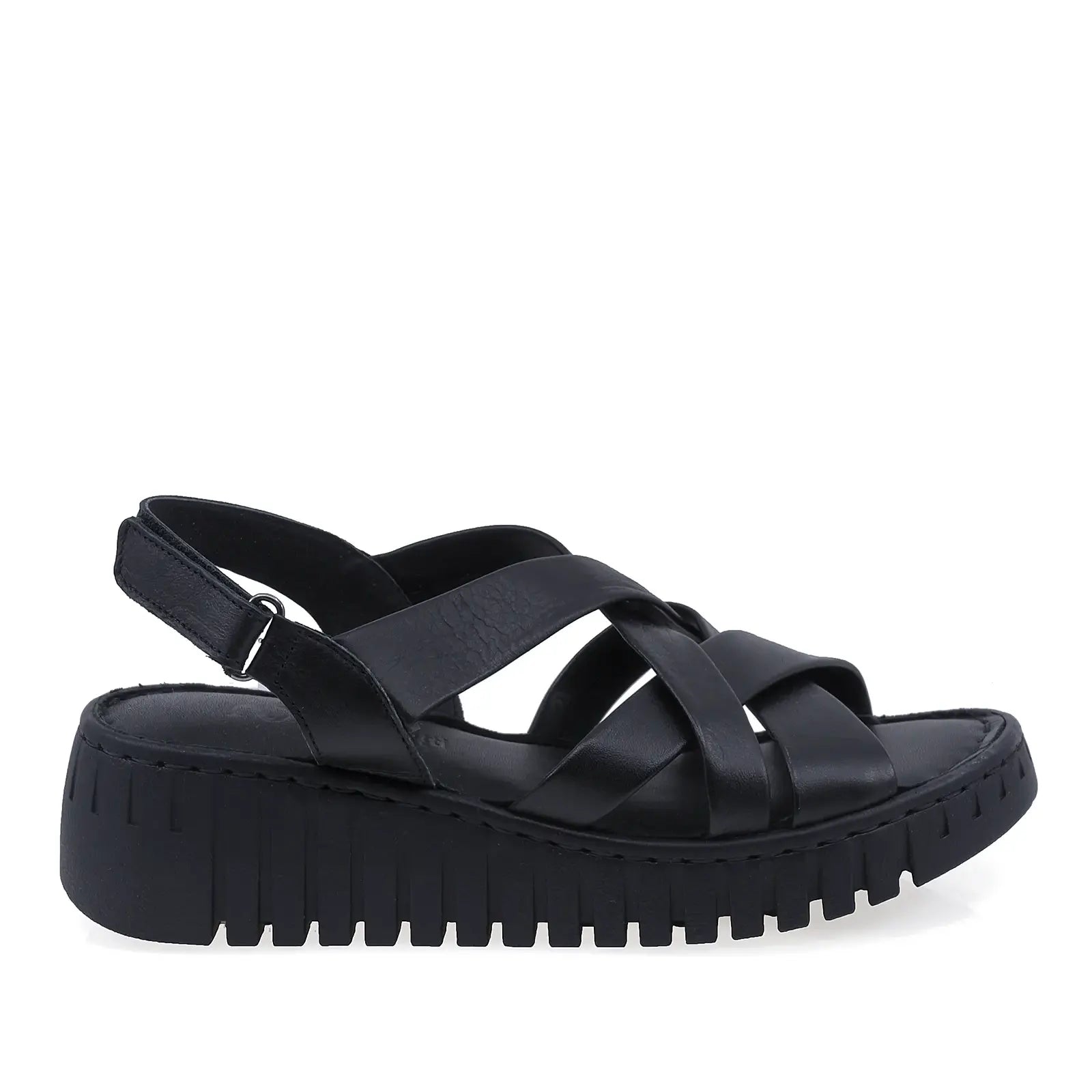 Sandale dama casual Anna Viotti piele naturala D56-755 negre