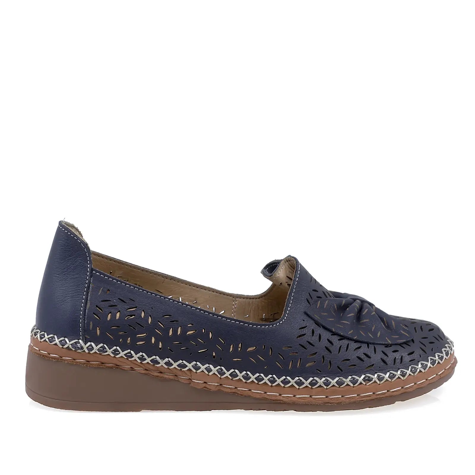 Pantofi Dama Casual Anna Viotti Piele naturala D27-04158 bleumarin
