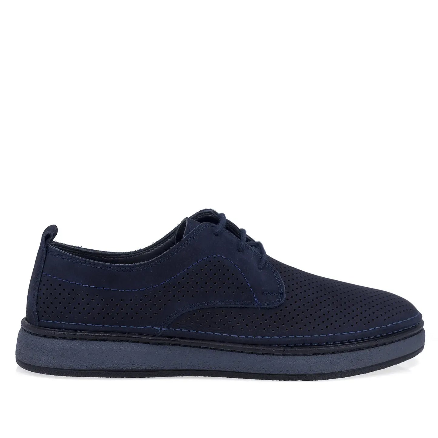 Pantofi barbati casual Goretti piele nabuc B69-321 bleumarin