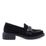 Pantofi dama casual Anna Viotti piele intoarsa D112-GAW2516 negri