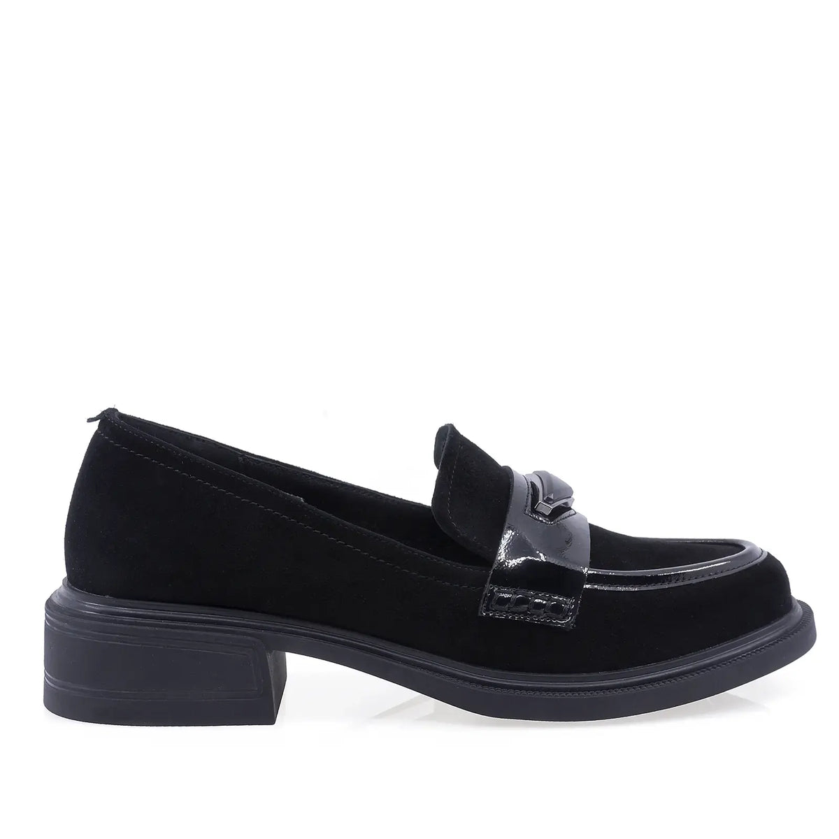Pantofi dama casual Anna Viotti piele intoarsa D112-GAW2516 negri