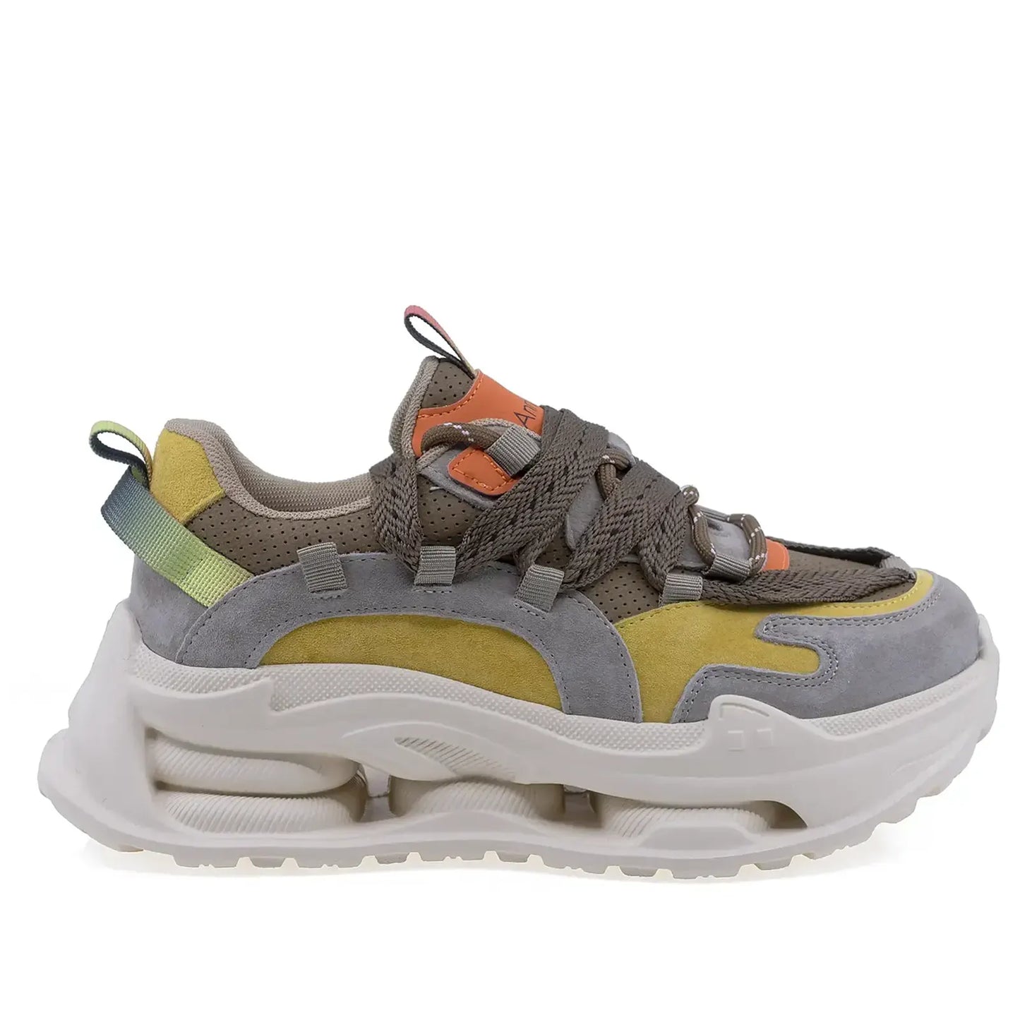 Pantofi dama sport Anna Viotti piele intoarsa D106-2 maro/multi