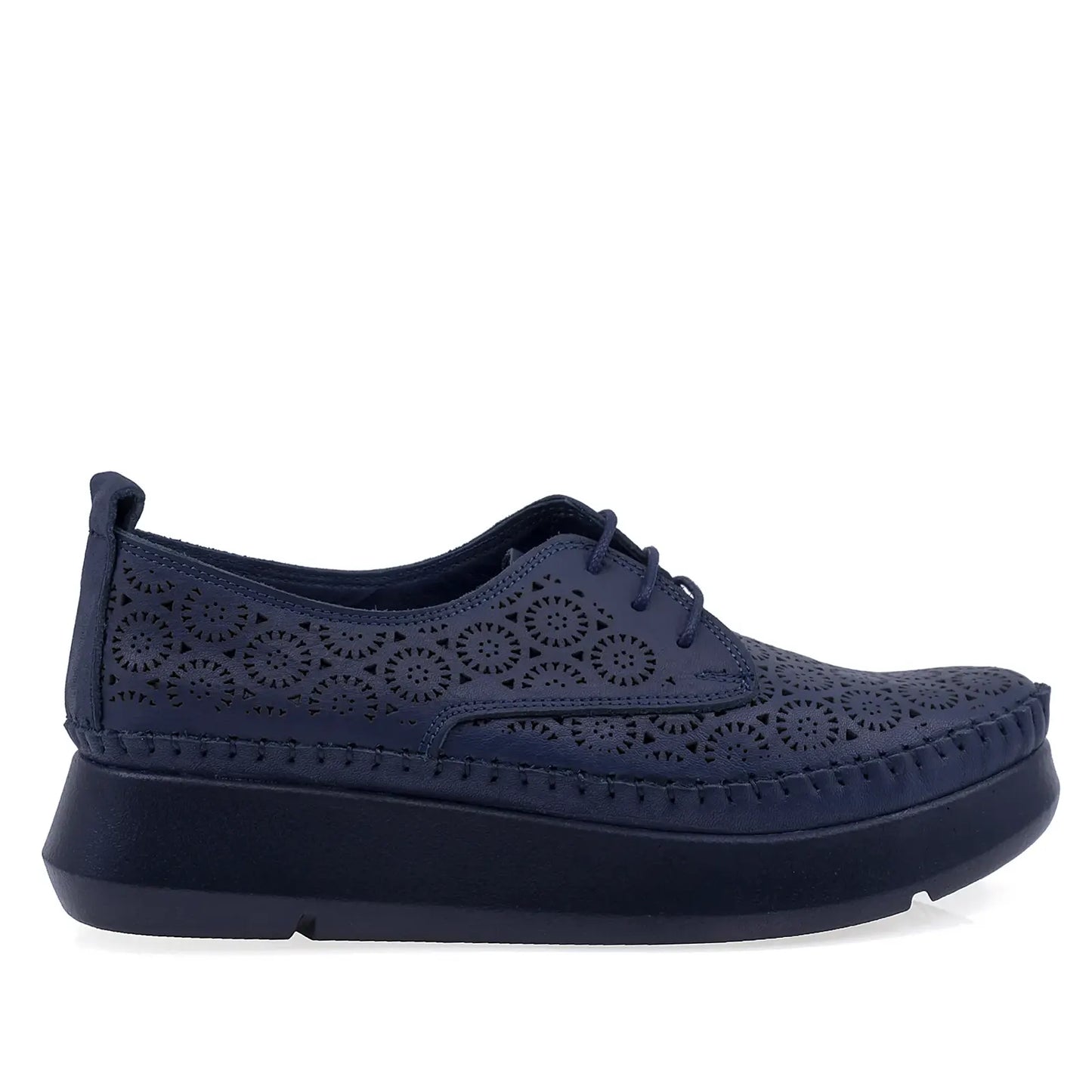 Pantofi Dama Casual Anna Viotti Piele naturala D43-53-L17 bleumarin