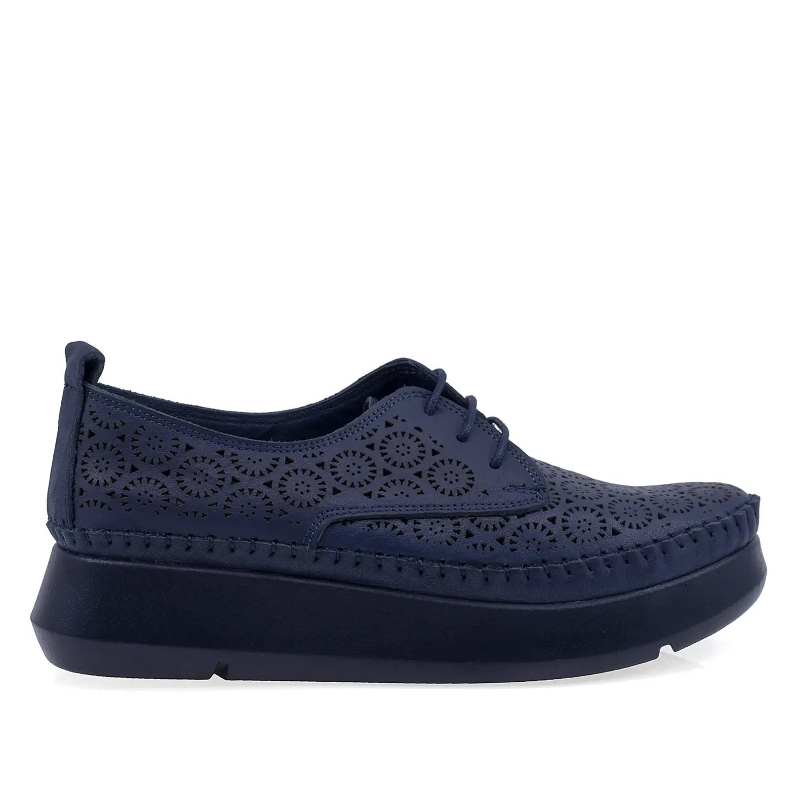 Pantofi Dama Casual Anna Viotti Piele naturala D43-53-L17 bleumarin