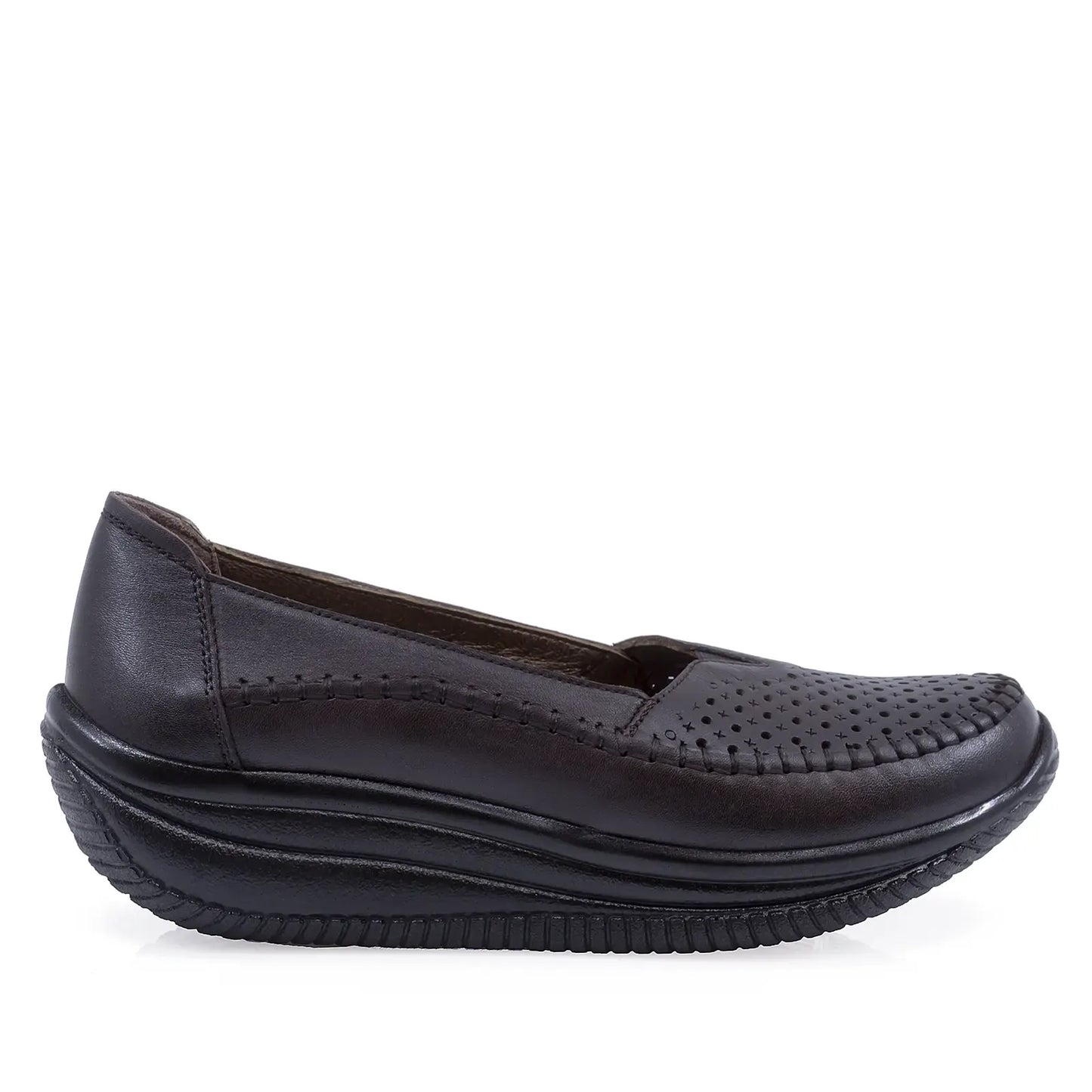 Pantofi Dama Casual Anna Viotti Piele naturala D64-1050 maro