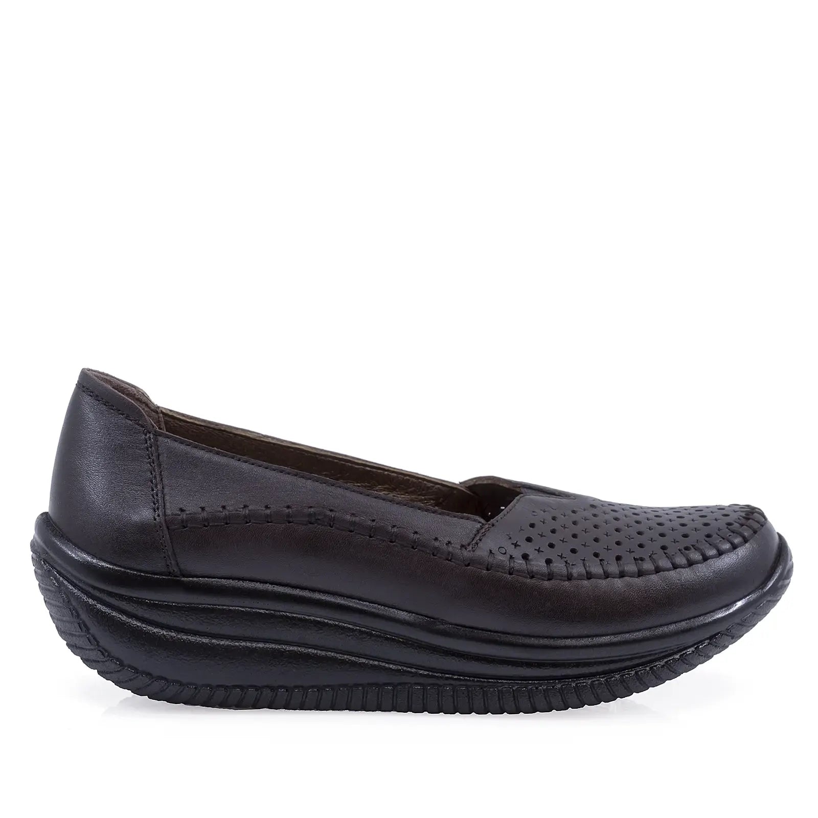 Pantofi Dama Casual Anna Viotti Piele naturala D64-1050 maro