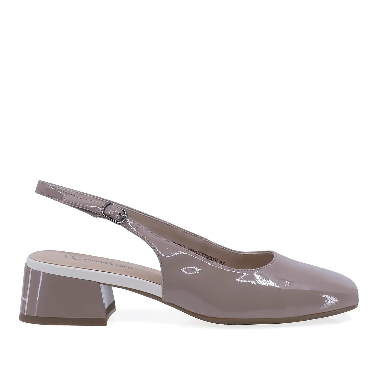Pantofi dama eleganti Anna Viotti piele lacuita D105-6210P-J300-YT19 cafe