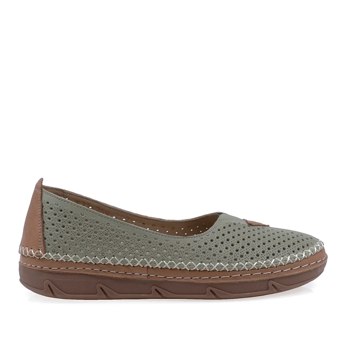 Pantofi dama casual Anna Viotti piele naturla D27-533 verde