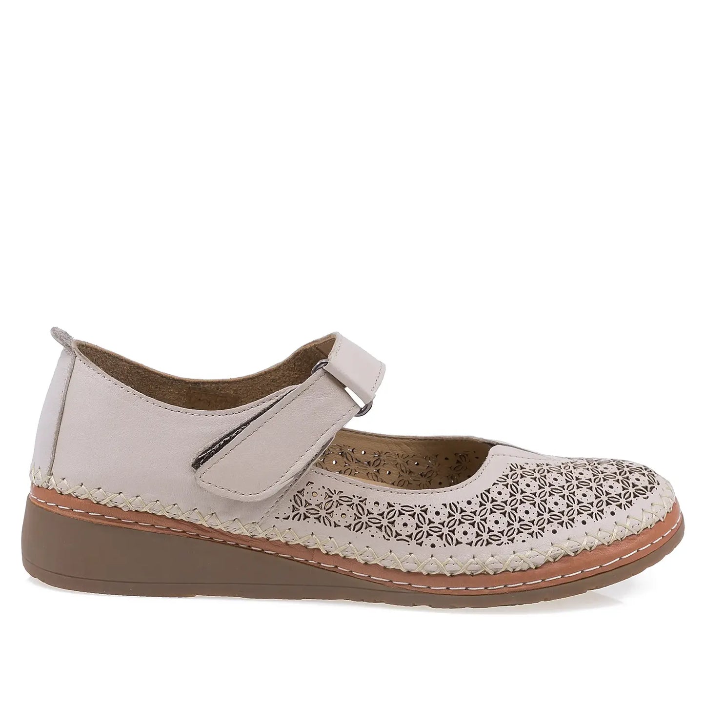 Pantofi Dama Casual Anna Viotti Piele naturala D27-0416-415 bej