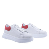 Pantofi Dama Casual Anna Viotti Piele Naturala D16-450 Alb/rosu