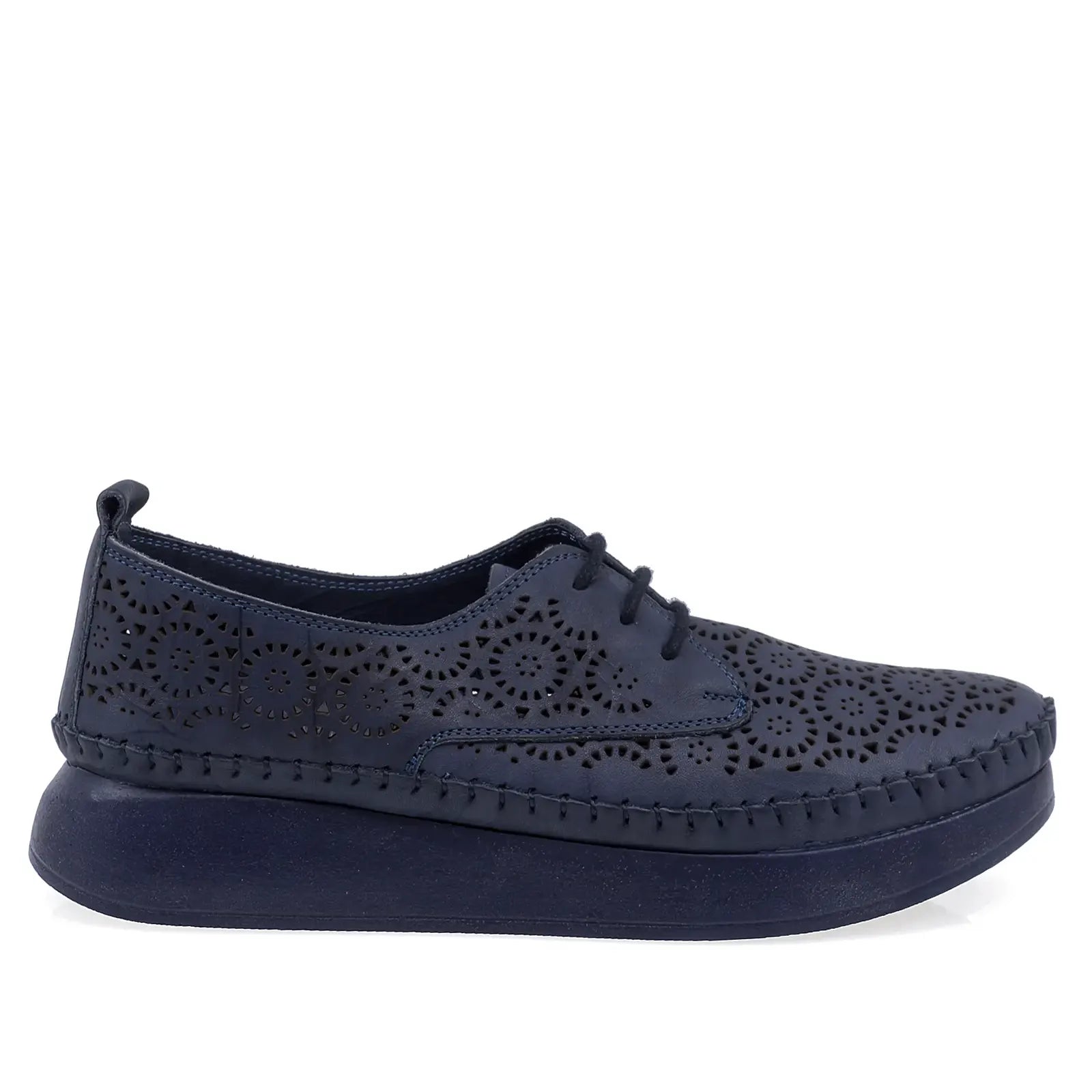 Pantofi Dama Casual Anna Viotti Piele naturala D43-83 bleumarin
