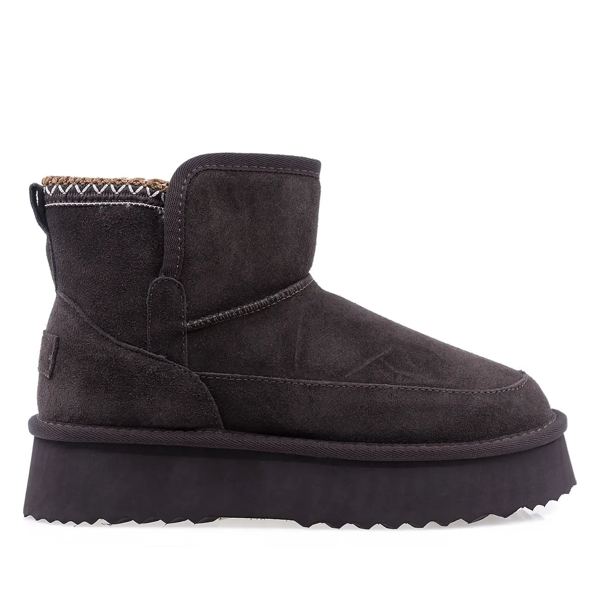 Ghete dama casual Anna Viotti piele intoarsa D114-JRGB001-1 maro