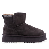 Ghete dama casual Anna Viotti piele intoarsa D114-JRGB001-1 maro